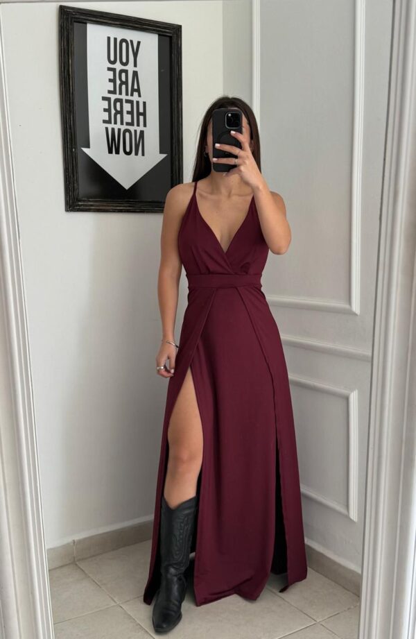 VESTIDO LARGO DOBLE TAJO